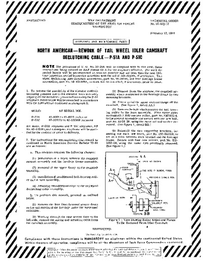 Avialogs Aviation Library TO 01 60J 12 Rework Of Tail Wheel Idler