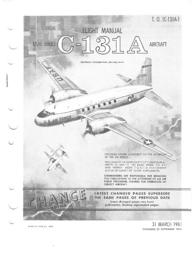 Avialogs: Aviation Library - T.O. 1C-131A-1 Flight Manual C-131A