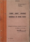 AP 2893A Volume III part 1 Kirby Cadet Aircraft - Schedule of pare parts