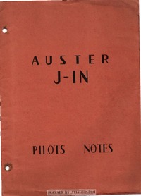 Auster J-1N Pilots notes