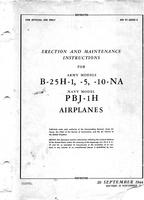 AN 01-60GD-2 Erection and maintenance instructions for B-25H-1,-5,-10 , PBJ-1H Airplanes