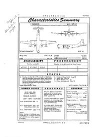 2838 KC-97G Stratofreighter Characteristics Summary - 9 March 1956 (Yip)