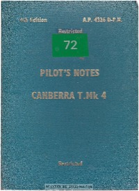 A.P. 101B-0404-15 Canberra T Mk4 Pilot&#039;s Notes