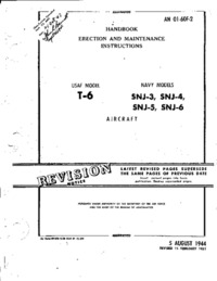 AN 01-60F-2 Handbook Erection and Maintenance Instructions USAF Model T-6 Navy models SNJ-3