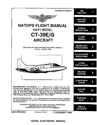 Avialogs: Aviation Library - Navair 01-60GBE-1 Natops Flight Manual CT ...