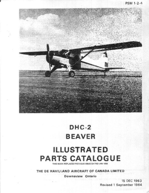 Avialogs Aviation Library Psm 1 2 4 Dhc 2 Beaver Illustrated Parts Catalogue