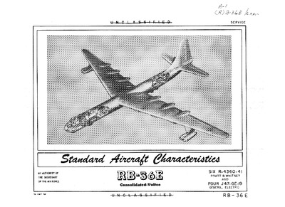 Avialogs: Aviation Library - RB-36E Peacemaker Standard Aircraft ...