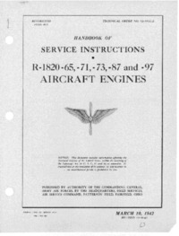 T.O. No 02-35GC-2 Handbook of service instructions for the Model R-1820-65 Engine