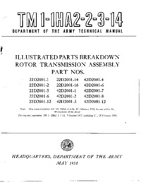 TM1-1HA2-2-3-14 Illustrated Parts Breakdown Rotor Transmission Assembly Part
