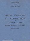 D.T. 374 Notice descriptive et d&#039;utilisation de l&#039;avion C.445