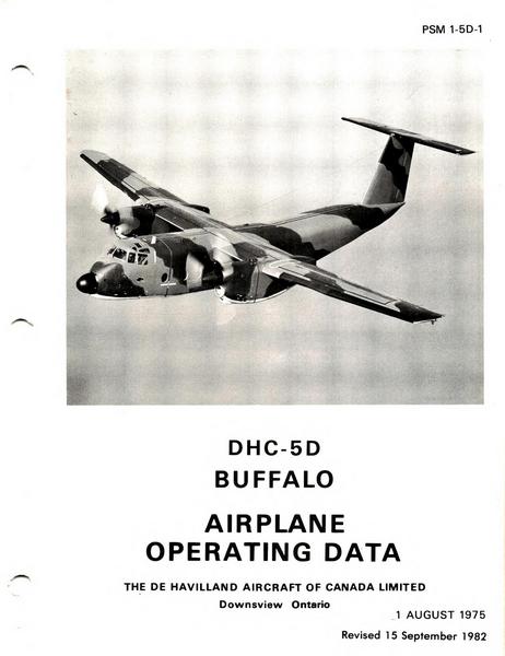 Avialogs Aviation Library Psm 1 5d 1 Dhc 5d Buffalo Airplane Operating Data