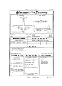 2833 KC-97E Stratofreighter Characteristics Summary - 9 March 1956 (Yip)
