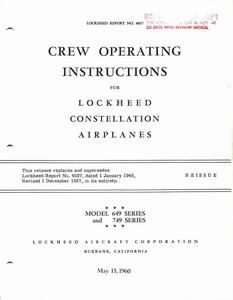Report 6027 - Crew Operating Instructions for Lockheed Constellation Airplanes