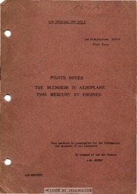 A.P. 1530B Pilot&#039;s Notes The Blenheim IV