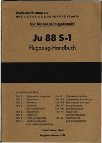 Werkschrift 2088 S-1 Ju 88 S-1 Flugzeug-Handbuch