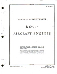 AN 02-15AC-2 Service Instructions R-680-17 Aircraft Engines