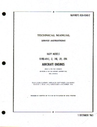 NAVWEPS 02A-10AB-2 Technical Manual Service Instruction R-985-AN-1, -3, -14B, -39, -39A Aircraft Engines