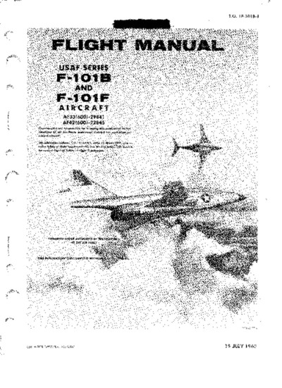 Avialogs: Aviation Library - T.O. 1F-101B-1 Flight Manual F-101B And F ...