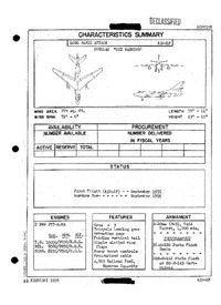 3164 A3D-1P Skywarrior Characteristics Summary - 21 February 1956