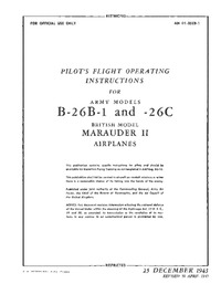 AN 01-35EB-1 Pilot&#039;s flight operating instructions for army models B-26B1 and -26C Marauder