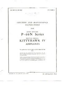 AN 01-25CN-2 Erection and Maintenance Instructions for P-40N Series - British model Kittyhawk IV Airplanes