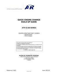 ATR 42-300 series Quick Engine Change Build Up Guide