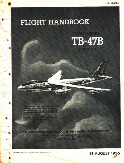 Avialogs: Aviation Library - 2719 T.O. 1b-47B-1 - Flight Handbook TB-47B