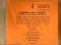 A.P.101B-0404-1A Canberra T.Mk4 - General and technical information