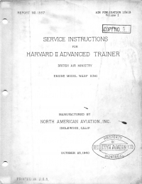 A.P.1691B Service Instructions for Harvard II Advanced Trainer