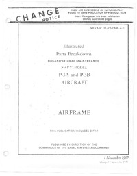 Navair 01-75PAA-4-1 Illustrated Parts Breakdown P-3A &amp; P-3B - Airframe