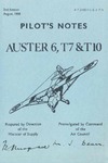 A.P. 2440 FG &amp; J Pilot&#039;s Notes Auster 6,T7 &amp; T10 - 2nd Edition