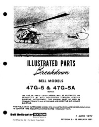 Illustrated Parts Breakdown Bell Models 47G-5 &amp; 47G5A