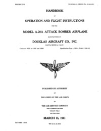 T.O. 01-40AB-1 A-20A Operating and Flight Instructions