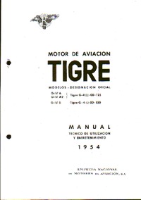 Motor de Aviacion Tigre - Models G-IV A, G-IV A2, G-IV B