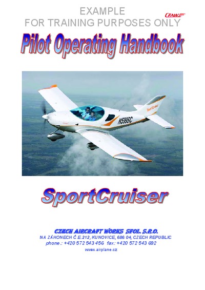 Avialogs: Aviation Library - Pilot Operating Handbook Sport Cruiser