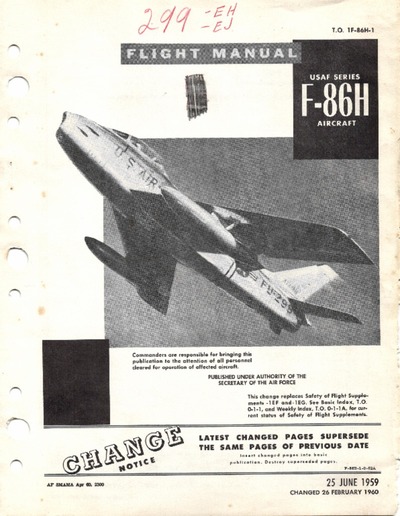 Avialogs: Aviation Library - T.O. 1F-86H-1 Flight Manual F-86H